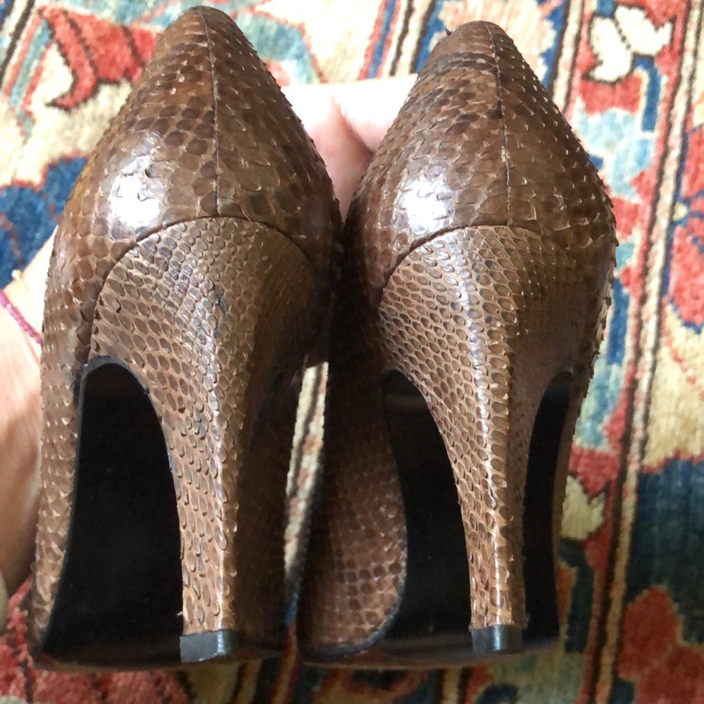 Stewart Weitzman Vintage Python Heels Y2K - Picture 4 of 5